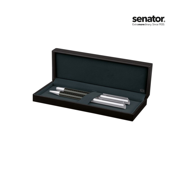 senator® Carbon Line Set (Drehkugelschreiber+ Rollerball)