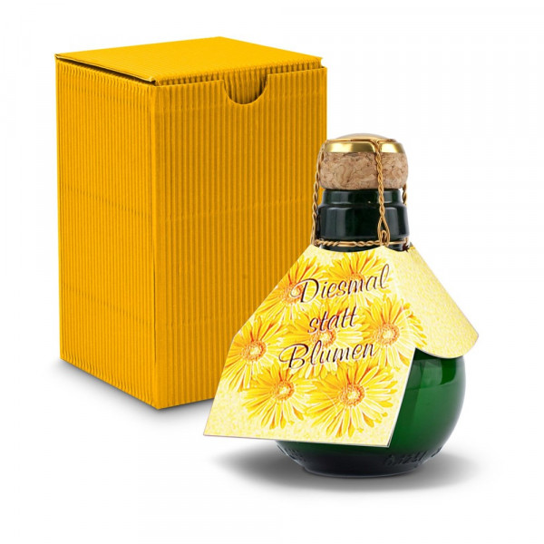 Kleinste Sektflasche der Welt! Diesmal statt Blumen — Inklusive Geschenkkarton, 125 ml